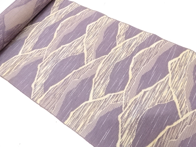JAPANESE KIMONO / ANTIQUE BOLT FOR HASSUN OBI / WOVEN MOUNTAINS